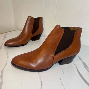 Franco Sarto Leather Quinn Chelsea Booties Womens Size 9.5M